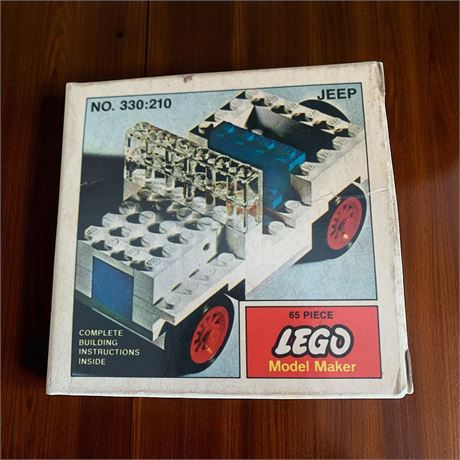 Vintage Lego Set No 330:210 Jeep (Complete) W/Original Box