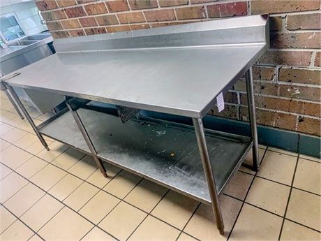Stainless Kitchen Prep Table (96"x 31" x 42")