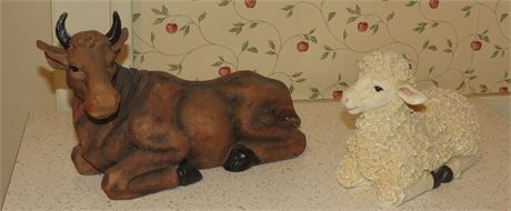 Cow & Sheep Figurines
