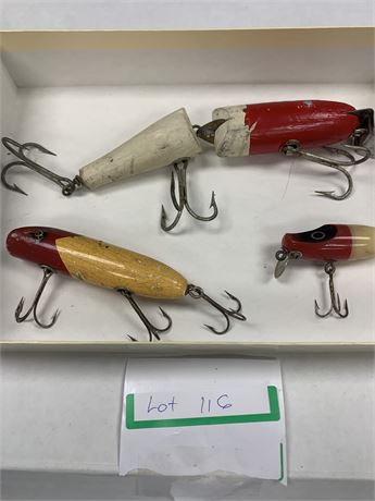 Vintage Wood Lures Lot of 2 - Southbend Plus One Other Wood One Plastic