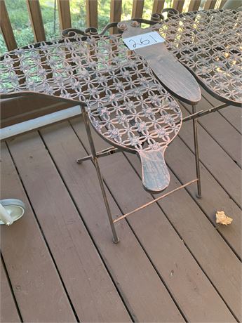 Outdoor Folding Metal Butterfly Table