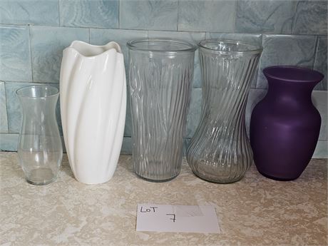 Mixed Size Floral Vases