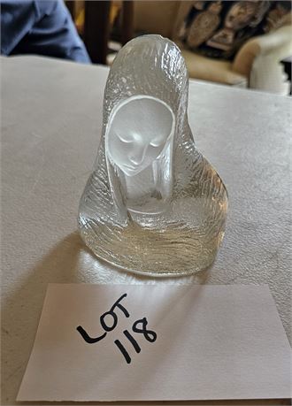 Viking Glass Madonna Figurine