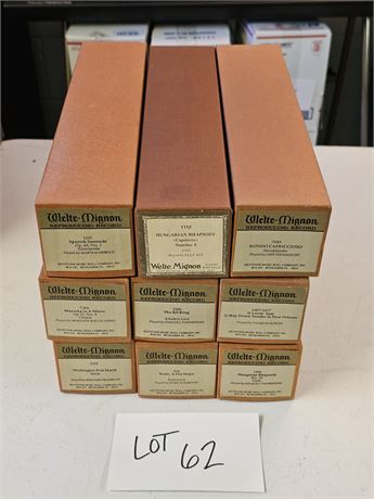 Player Piano Rolls : QRS / Mastertouch & More - Mixed Style Music - 9 ROLLS