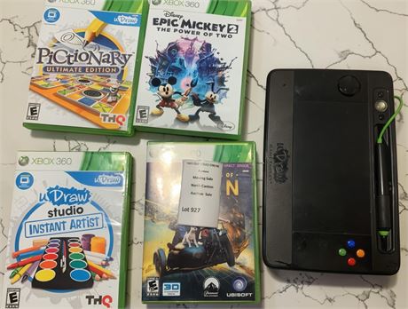 THQ uDraw GameTablet For Xbox 360 Console & 4 Xbox Games