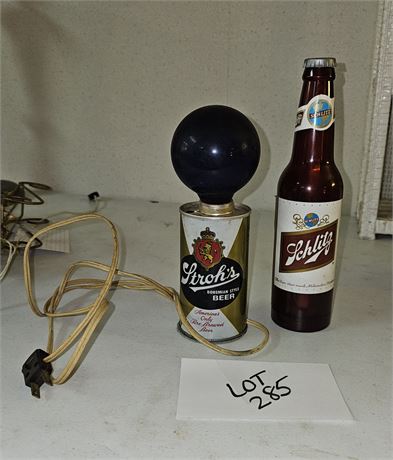 Vintage Schlitz Flashlight & Beer Can Light