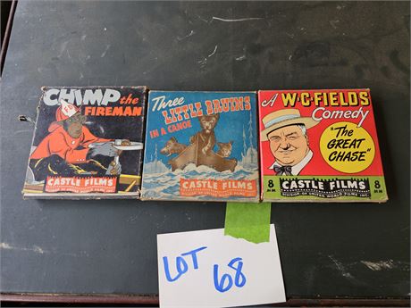 Vintage Castle Films 8mm Kid's Movies - #'s 619 / 620 & 813