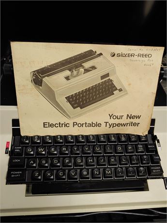 Silver Reed Electric Portable Typewriter in Case