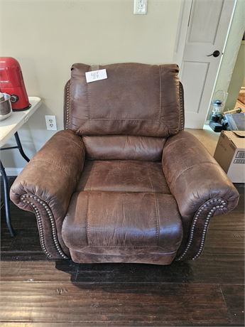 Dark Brown Faux Leather Recliner