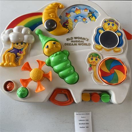 1985 Playskool Glo Worm's Musical Dream World interactive Crib Toy