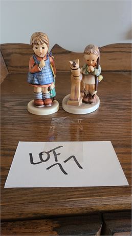 Goebel Hummel Figurines: 1988 "I Wonder" & Prayers Before Battle