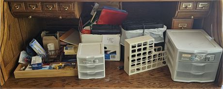 Mixed Office Supplies- Gear Head Shredder, Folders, Paper, Cards & More