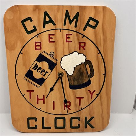 CNC Engraved Wooden Camp Clock