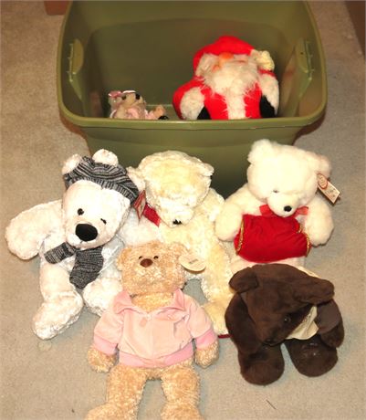 Tote of Stuffed Animals