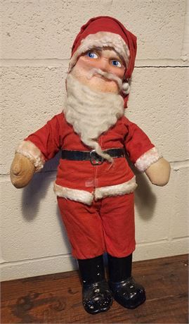 1920's-1930's Antique Santa with Working Crank Music Box