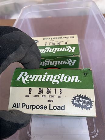 Remington All Purpose Load 12 Gauge 2 3/4 2 Boxes 20 Rounds Each