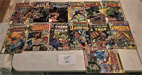 Mixed 35 Cent Comic Books- Marvel's, Fantastic Four, Hulk, Spiderman & More