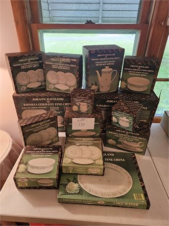NIB Haviland China "Forever Spring" China Set Over 40 Pieces