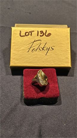 10k Gold Ring Sz 10 2.8 dwt