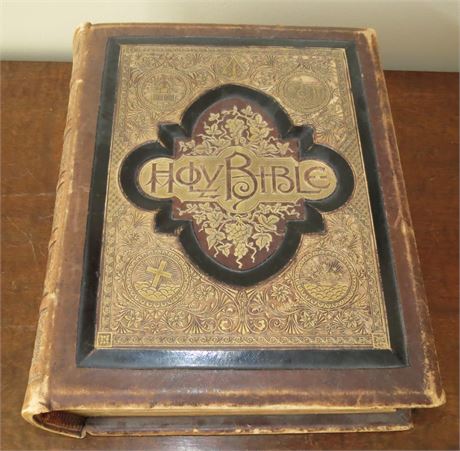 Antique Pictorial Family Bible