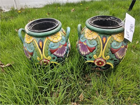 Outdoor Matching Urn Flower Pots