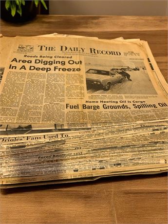 Vintage The Daily Record Newspapers From The 60s, 70s, 80s and 90s