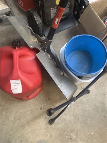 Snow Shovel, Gas Can, Misc Tools