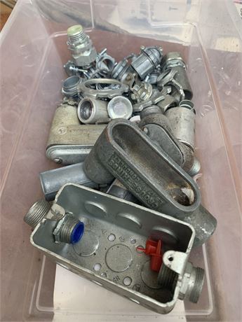 Electric Box Clamps and Hardware Lot