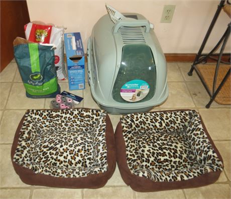 Cat Supplies: Beds, Litter, Litter Box, etc