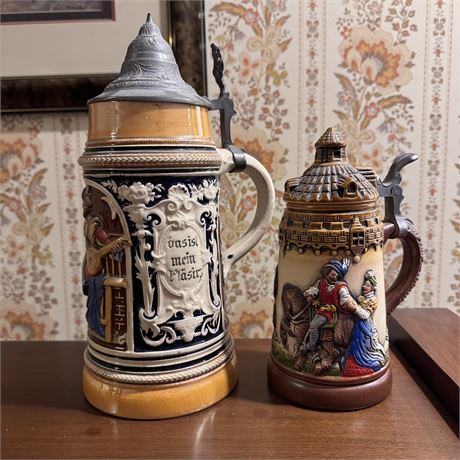 Vintage German Beer Steins