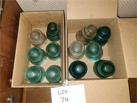 Nice Collection of Insulators - Different Sizes, Makers & Colors