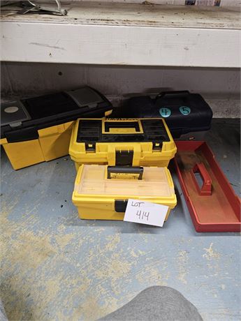 Mixed Lot Of Different Size Toolboxes