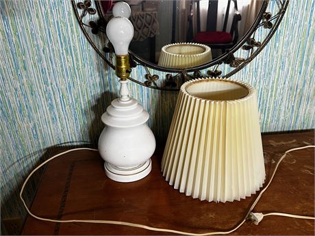 White Table Lamp with shade