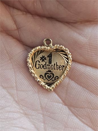 14K Godmother Heart Charm – 0.6 dwt