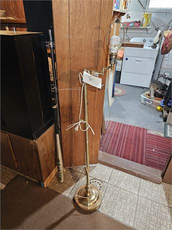 Brass Floor Lamp with Swivel Arm