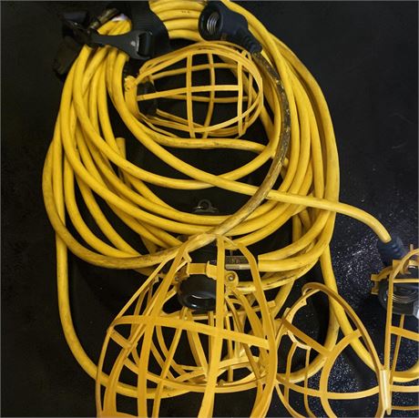 Husky 50 ft. 5-Socket String Caged Work Light