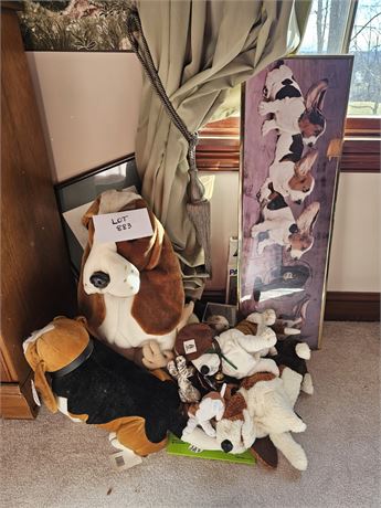 Basset Hound Lovers Dream Lot - Mixed Size Plush Hounds - Beanie Babies & More
