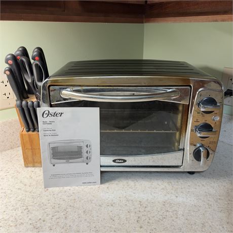 Oster Countertop Toaster Oven and Kitchen Knives