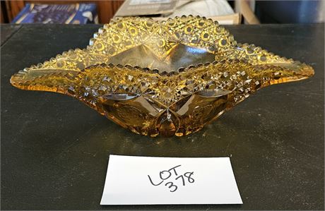 Wheaton Kemple Amber Glass Centerpiece Bowl