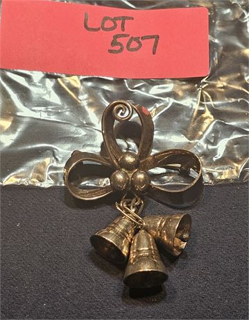 Sterling TM Mexico 3" Bell Pendant 0.56 ozt