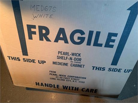Pearl-Wick Shelf-N-Dor Medicine Cabinet MED67S In White