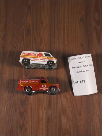 1970s Hot Wheels Paramedic/Ambulance Van & Emergency Unit Truck