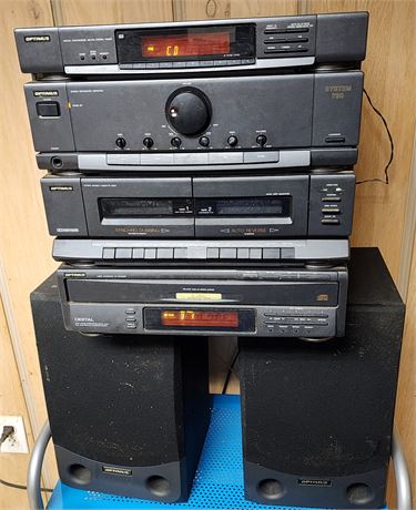 Optimus Stereo/Tape/5-Disc CD/AM-FM w/Speakers