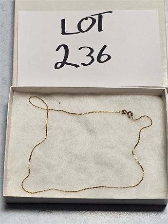 14K 16" Gold Necklace 1.30 DWT