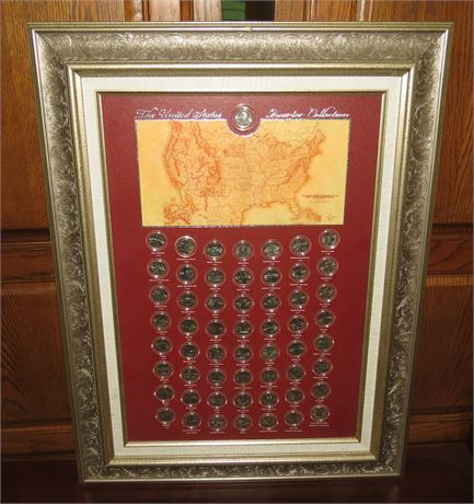 Framed US Quarter Collection