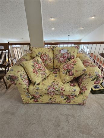 Baker Furniture Down Filled Yellow Upholstered Chair