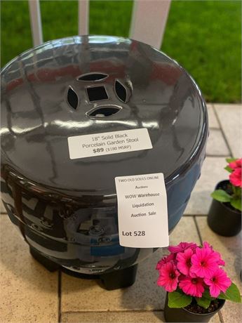 Black Porcelain Garden Stool