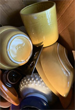 Napcoware Ceramic Pedestal Planters, Colorful Bowls, Cups & More