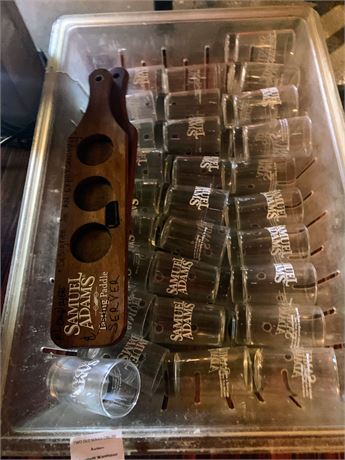 Samuel Adams Flight Tasting Paddle & Taster Glass Set (32 Glasses Total)