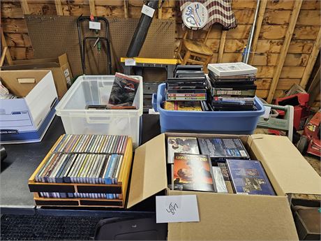 Extra Large Lot of Mixed CD's & DVD's